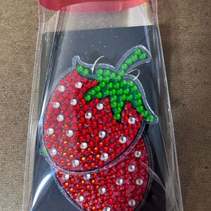 Strawberry Design beaded earrings